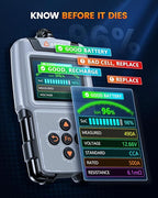 ANCEL BA101 Pro Car Battery Tester 24V 12V with Color Display, 100-2000CCA Cranking & Charging System Automotive Battery Load Analyzer for Car, Truck, SUV, RV, Boat, Heavy Duty Vehicles