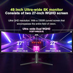 Amzfast 49 Inch Curved Monitor 120Hz DQHD 5120x1440p Ultrawide Gaming Monitor, 120% sRGB, 1500R, 1ms MPRT, HDR, Adaptive Sync, PIP/PBP, Height Adjustable, HDMI 2.0/DP 1.4, VESA 75x75, AMZG49C7U