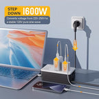 HYTED 1600W 220V to 110V Voltage Converter, Power Any American Appliances in 220-250V, Plug & Play, No Limitations, Universal Power Plug Adapter Voltage Converter US to Europe International Travel