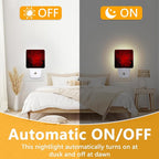 GANTINIR Halloween Night Light, Plug-into Red Black Red Black Bats Spider Ghost Nightlight White LED Lamp, Energy Efficient Decor Desk Lamp for Bedroom Hallway Stairs Bathroom