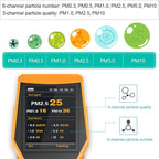 BLATN Smart Air Quality Meter Indoor 11-in-1 Air Monitor PM1.0 PM2.5 PM10 Dust TVOC VOC Detector HCHO Tester with Data Record for Home Office (126S)