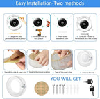 2 PC Round Baby Safety Thermostat Lock Case with Key,Thermostat Cover Universal Lock Case Clear Wall Guard Fits Round Nest Thermostat(3.5x3.5x1.9 in) or Smaller
