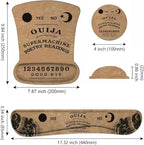 Ergonomic Mouse Pad Wrist Support and Keyboard Wrist Rest Set with Coasters, Non-Slip PU Base, Easy Typing and Relieve Wrist Pain, Perfect for Home Office Working Studying, Retro Ouija Board