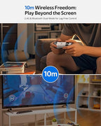 abxylute C5P Wireless Gaming Controller for PC/Switch/iOS/Android/PS3/PS4/Steam/MAC, 2.4 GHz Hall Effect Stick & Trigger Turbo-Remappable Back Buttons Rubberized Grip Console Layout Gamepad Vibration