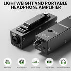 Riworal battey powered Portable Personal Amplifier Analog Headphone Amplifier Stereo Headphone Earphone Amp Volume Control Audio Booster with XLR and TRS Input 3.5mm Output Jack