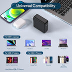 Mac Book Pro Charger, 61W/67W USB C Charger Power Adapter for MacBook Pro/Air 13/14 Inch, for MacBook 12 Inch,Included USB-C Charge Cable (6.6ft/2m) Black