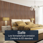 NeatiEase Wood Panels for Wall, 4-Piece 96" x 12.6" Soundproof Wood Slat Wall Panel for Interior Wall Decor Noise Cancelling, Acoustic Wall Panels, Sound Absorbing Panel (Teak)