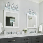 FDPBY 3-Light Crystal Vanity Light, Modern Chrome Bathroom Wall Sconce with K9 Crystal Shades, 23.62" Long Over Mirror Lighting for Vanity, Makeup, Hallway, Elegant & Durable
