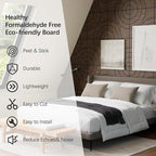 ARMURO 4 Packs Acoustic Wall Panels - Self-Adhesive 3D Wood Slat Wall Panel- Peel and Stick Sound Absorbing Panels for Noise Reducing - Feature Wall Decor for Home & Office