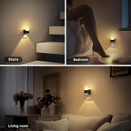 JandCase LED Night Lights Plug into Wall, Decorative Night Light with Dusk to Dawn Sensor, Adjustable Brightness, 3000K Warm White Nightlight Plug in for Kids, Bathroom, Hallway, Bedroom, Stairway