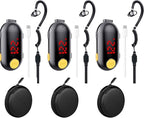 Mini Walkie Talkies Rechargeable for Adult with Earpieces, 3 Pack Two Way Radio Small Walkie Takies for Outdoor Team Work Event Resturant, Super Mini Walkie Talkies Baseball Communication Device