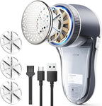 POPCHOSE Fabric Shaver, Sweater Shavers to Remove Pilling, Lint Shaver with 6-Leaf Blades, Electric Lint Remover for Clothes, Couch, Furniture, Fuzz, Lint Ball, Pillings, USB Rechargeable