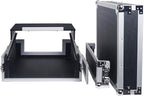 Sound Town 2U Glide Style Rack Case with 11U Slant Mixer Top, 20.7” Rackable Depth and Laptop Platform - Pro Tour Grade (STMR-2ULT)