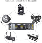 Dmx Controller 192 Channel Dmx Light Controller for Dj Lights, Dmx Controllers with XLR Cables Dmx 512 Controller, Dmx512 Lighting Controller Dmx Control Board for Stage Lights Dmx Console