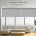 THIRDREALITY ZigBee Smart Blind Gen2, Motorized 100% Blackout Window Shades with Remote, Cordless Honeycomb Blinds, Automatic Height, C2 Rechargeable Batteries Powered, 36" W x 74" H Beige/White
