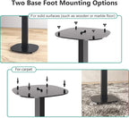 WALI Universal Speaker Stands, 23 Inch Surround Sound Speaker Stands for Satellite & Bookshelf Speakers Up to 22lbs, Height Adjustable with Built-in Cable Management, 1 Pair (SFS001), Black