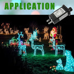 SIGANDG 24V 6W LED Transformer Replacement Class 2 Power LED Controller with 8 Modes Supply for Christmas String Light Inflatable Decorations IP44 Waterproof Low Voltage Transformer(2 Pcs)