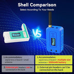 Meshnology 2 Set ESP32 Lo Ra V3 Module Board with 915 MHz Antenna + 3000mAh Battery + Case - with WiFi Blue Tooth SX1262 CP2102 0.96” OLED Display Type C for Ar duino Mesh Tastic IOT (N35, Blue)