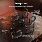 SmallRig R5 Mark II with Battery Grip BG-R20 Camera Cage for Canon, Three-Point Locking Full-Cage with Cold Shoe Mount, Quick Release Plate for Arca for Stabilizer and Tripod Shooting - 5623