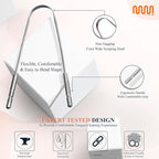 MasterMedi Tongue Scraper with Multicolor Cases (2 Pack), 100% Stainless Steel, Reduce Bad Breath, Easy to Use Tongue Scraper for Adults, Tongue Cleaner for Oral Care & Hygiene
