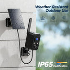 IHOXTX 4G SIM Cellular Security Cameras Wireless Outdoor/Indoor with Solar Panel: No WiFi Battery Operated Camera for Home Security with 2-Way Audio - Color Night Vision House CCTV Cam