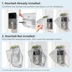 Dgyezhao Clear Outdoor Plastic Flip Doorbell Rain Cover,Camera Cover protector,weather shield Compatible doorbell accessories
