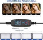 UBeesize LED Video Light Kit, 2Pcs Dimmable Continuous Portable Photography Lighting with Adjustable Tripod Stand & 5 Color Filters for Tabletop/Low-Angle Shooting, for Zoom, Game Streaming, YouTube