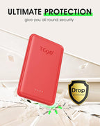 TG90° 5000mAh Mini Power Bank Built-in AC Wall Plug and Cables, Pocket Size USB C Portable Charger, External Battery Pack Compatible with iPhone 17 16 15 14 13 12 11 Samsung S22 S21 Google iPad