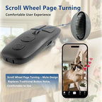 TikTok Multi-Function Scroll Ring Remote Control – Supports Page Turning, Volume Adjustment, Bluetooth Photo & Video Shooting, Compatible with iOS and Android.