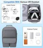 YRXVW Large Carrying Case for Meta Quest 3S/3/2, Compatible with BOBOVR & Kiwi Battery Head Straps, Waterproof & Drop-Resistant VR Travel Case for Accessories & Home Storage and Travel