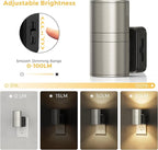 L LOHAS LED Night Light, Dimmable Night Lights Plug into Wall, Metal-Shade Nightlight for Adults, Automatic Nightlights, Light Sensor,Soft White 3000K, Nightlight Plug in for Hallway Bedroom [2 Pack]