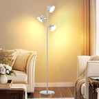 SIBRILLE 36W LED Tree Floor Lamp, Modern Dimmable Standing Lamp with Remote & Touch Control, 4 Color Temperatures, 3 Rotatable LED Light Floor Lamps for Living Room, Bedroom, Office