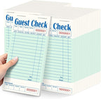 40 Pack/2000 Tickets Guest Checks Books for Servers, Green Server Books for Waitress, Server Note Pads for Restaurants