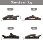 Electric Fireplace Wall Fireplace Recessed Electric Fireplace Synthetic Resin Decoration Electric Transparent Logs Flame for 36 inch Indoor Electric Fireplaces 3Pieces