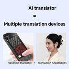 Wisoqu AI Language Translator Device, Real Time 140+ Languages Text Voice Photo Translation with Video Call Support, for Travel Business Communication