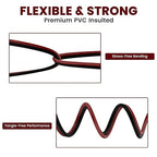 Mygatti 14/2 Gauge Speaker Wire 40FT, 14 AWG 2 Conductors OFC Pure Copper Electrical Red Black Cable for Car Speakers Stereo, Home Theater, Automotive Wire, Aluminum Foil Shield, Flexible Clear PVC