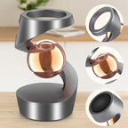 Kinetic Desk Toys, Kinetic Spinning Desk Toy, Desk Fidgets for Office for Adults, Metal Fidget Toys for Kids Teens (Grey Rose Gold)