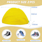 Shoes Washing Bag for Washing Machine, Reusable Laundry Shoe Bag For Washer And Dryer, Shoe Cleaning Washing Bag for All Shoe Types And Sizes (2 PCS - Yellow)