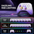 Mytrix Switch Pro Controller with Charging Dock, Wireless Controllers for Nintendo Switch/Switch 2/OLED, Hall Effect Joystick/Trigger, RGB Lighting, Turbo/Macro Button, for PC, iPad - Raiden Design