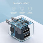 USB Wall Charger, Charger Block, Dual A Port Plug Cube, Power Adapter Charging Plug Box Brick for Phone 16 15 14 13 12 11 Pro Max SE XS XR X 8 7 6, Android Phones, and More (Creamy White)