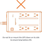 Amazon Basics UPS Battery Backup & Surge Protector 400VA/255W, 6 Outlets, Standby Uninterruptible Power Supply, for Power Outage Protection, Compact, Black
