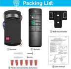 3-Speed Universal Ceiling Fan Remote Control Kit for Hampton Bay, Replacement for Home Decorators Collection Harbor Breeze Hunter, with Timer Light Dimmer, 2AAZPHD3/HD3 KUJCE10320/TR222A