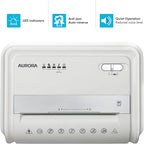Aurora High-Security 12-Sheet Micro-Cut Paper/CD and Credit Card Shredder with 5.7 Gallon Pullout Basket / 60 Mins Running Time/Security Level P-4