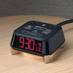 Brandstand CubieTime Zen | Alarm Clock Charger with White Noise and Sunrise Alarm | 2 USB-C Ports | 2 Tamper Resistant Outlets | Night Light