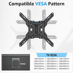 MOUNTUP Ultra Slim Full Motion TV Wall Mount, 1.3" Thin Low Profile TV Bracket for 26-60" LED OLED QLED TVs,Smooth Swivel Tilt Extension,Max Vesa 400x400mm,Up to 88lbs,Fits Single 12" 16" Studs,MU0062