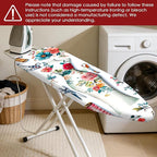 Nuxovilar Ironing Board Cover Needle Cotton 15x54 Inches | Ironing Board Cover and Pad Floral Dress Form Needle Cotton for Craft Room, Laundry Area, Home