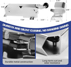 Hydraulic Door Closer, Exposed Installation. Door Closer for Heavy Duty Doors, Walk-in Freezers, Fire Doors and Warehouse Doors | 600,000 Cycles Tested, with Flush to 3/4 Inch Hook