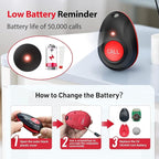 CallToU Wireless Call Button Caregiver Pager Nurse Call System for Elderly/Patients at Home/Hospital with Voice Announcements and LED Number Display (6 Waterproof Call Button & 3 Receiver)