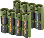 AA Battery Storage Caddy by Storacell (2 Pack), Military Green, Holds 4 Batteries (Not included)