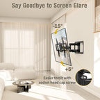 Mounting Dream TV Wall Mount, UL Listed Full Motion Mount Bracket for 42-84 Inch Flat Screen TVs, Swivel Articulating Dual Arms, Max VESA 600x400mm, 100 LBS Loading, Fits 16 Inches Wood Studs, MD2296